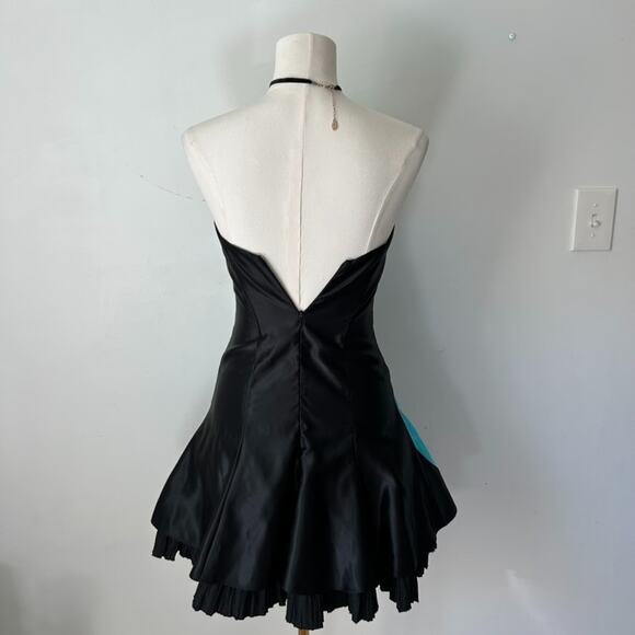 VTG Jessica McClintock x Gunne Sax Mini Dress Size 3 Hoco Sequins Strapless 80s - Picture 7 of 13